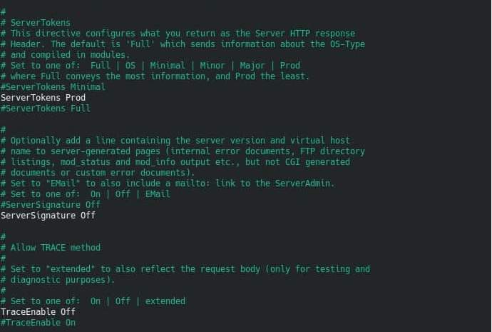 Изменённые значения строк